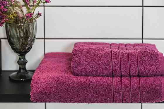 Ecotton Рушник Ecotton 50х90 см махровий високої щільності 420 г/м² вишневий Raspberry Киев