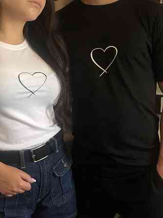 Парные футболки для влюбленных парня и девушки Сердце Черновцы