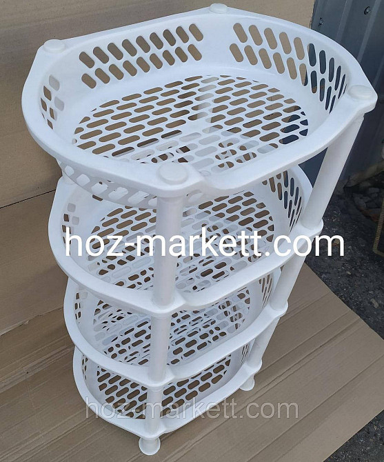 Пілочка етажерка пластикова для ванної та кухні (біла) Харків - фото 7