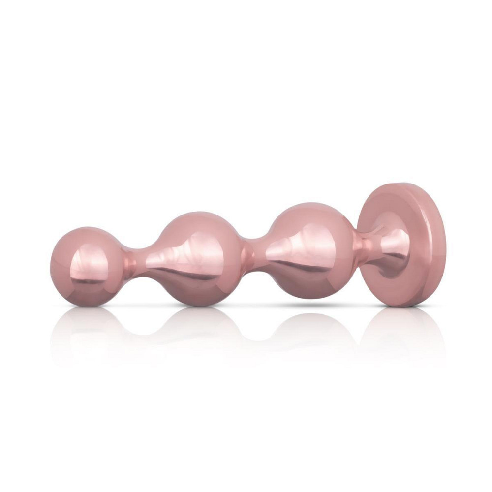 Набор анальных игрушек Rosy Gold - Metal Butt Plug Set 3 Pieces Sex Aura Киев - изображение 4