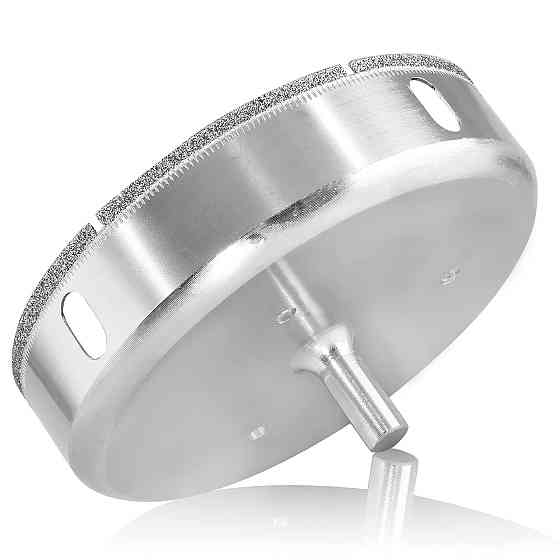 Алмазна коронка 120 мм по плитці/керамограніту/склу, під дриль, хвостовик 9,5 мм, з бічними вікнами (849668897) Київ