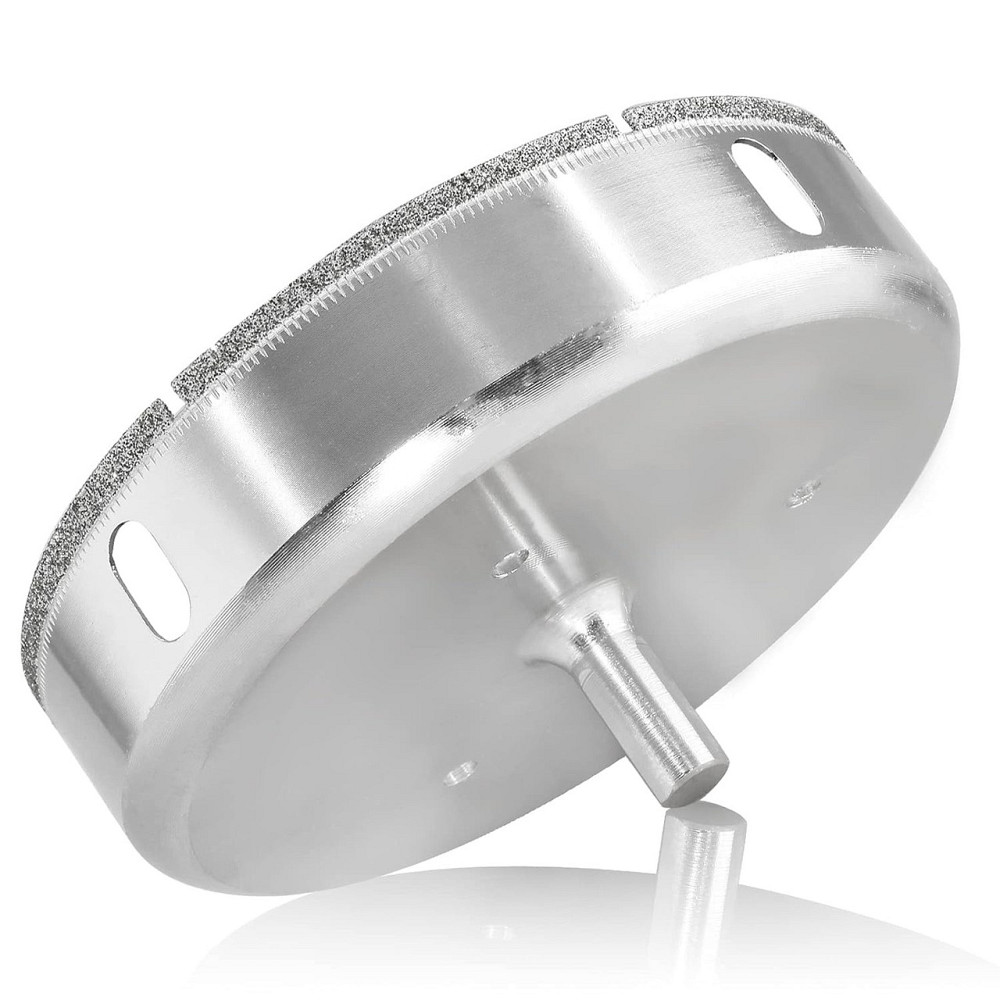 Алмазна коронка 120 мм по плитці/керамограніту/склу, під дриль, хвостовик 9,5 мм, з бічними вікнами (849668897) Київ - фото 2