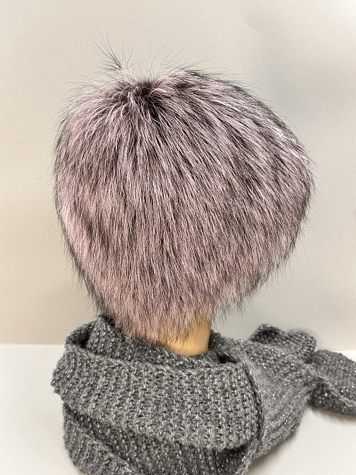 Меховая шапка женская Ангелина Пудровый Харьков - изображение 8