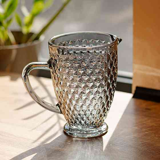 Глечик для напоїв скляний 1.2 л Сірий HP-19-259 Коломия