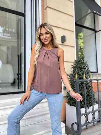 Жіноча літня блуза "Shimmy"оптом | Норма і батал | Розпродаж моделі Шоколадний, 42-44 Київ