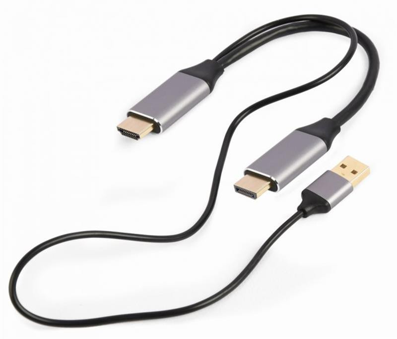 Кабель Cablexpert (AHDMIMDPM01) HDMIDisplayPort, 2 м чорний, сірий Харьков - изображение 1