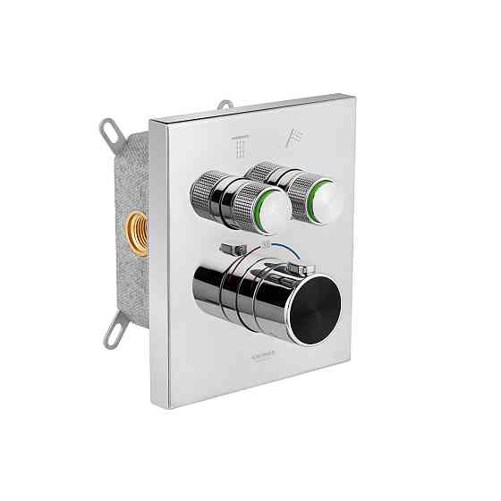 Душова система прихованого монтажу термостатична Kroner Element Thermo 211461-0101 хром Київ