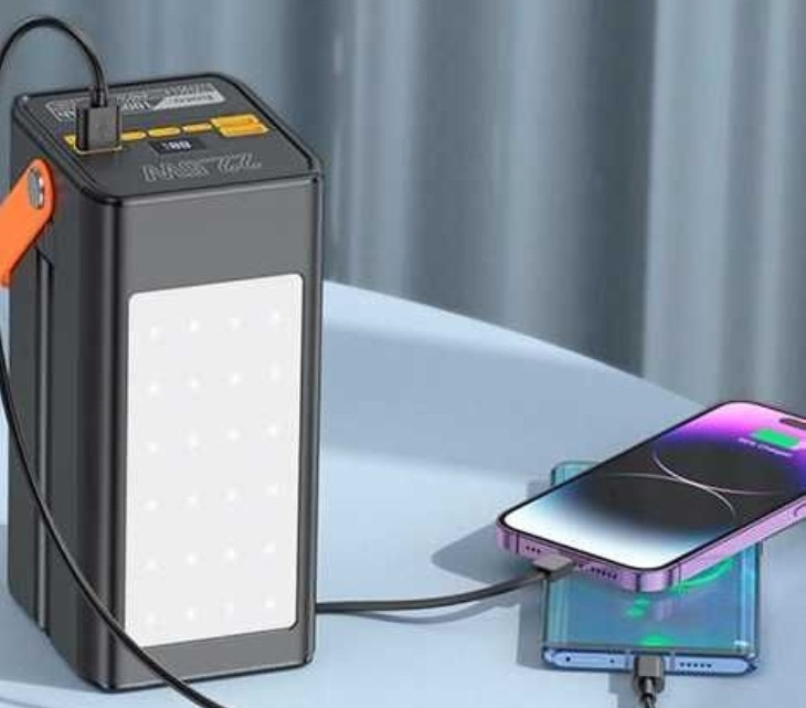 Повербанк огромной емкости HOCO DB49 100000 мАч, 22,5 Вт, LED фонарь. Харьков - изображение 2