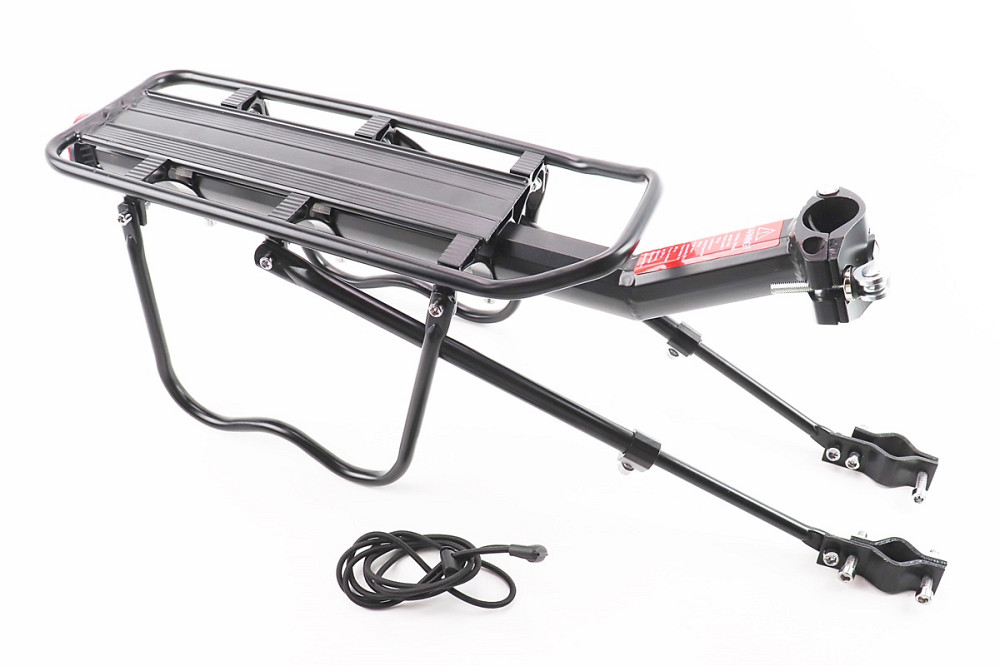 Багажник 24-29" алюмінієвий, регульоване кріплення за трубу сидіння, під Disk-brake, чорний HS-022B, тип 2 Київ - фото 1