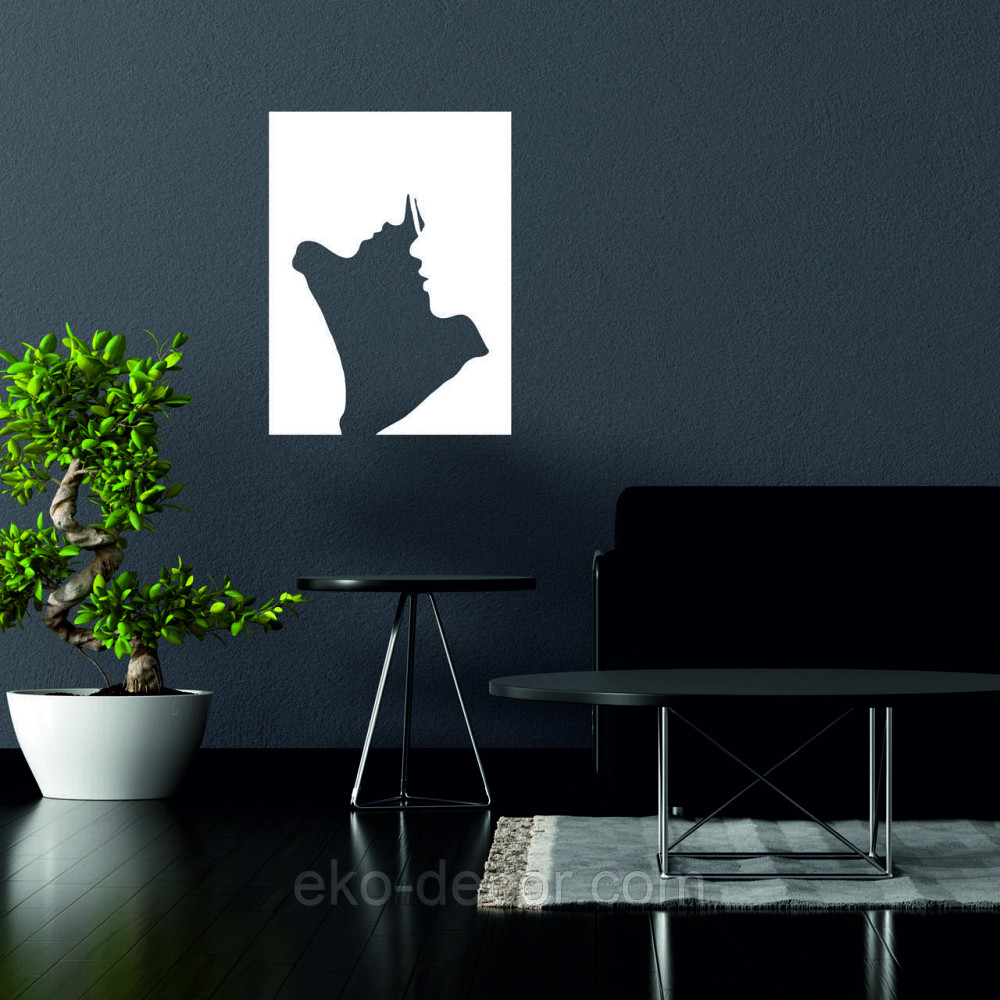 Декоративне настінне 3D Панно «Силует пари», Декор на стіну з об'ємом 50*37 см, Білий Київ - фото 5