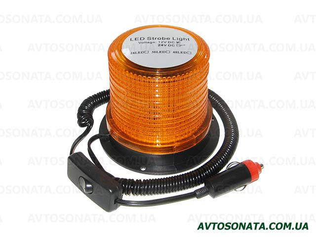 Мигалка светодиодная 117*87.5*103 12-24V 30LED оранжевая Винница - изображение 2