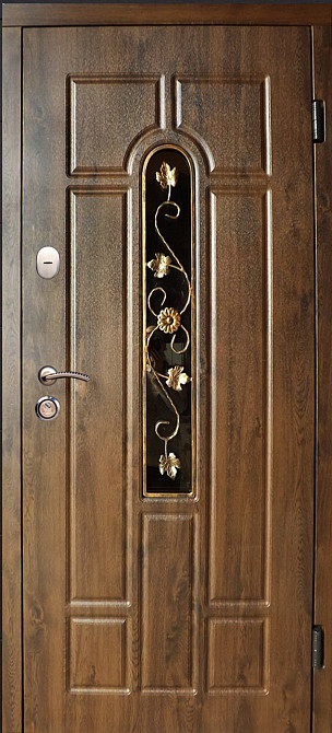 Двері вуличні Redfort, модель Арка з ковкою, комплектація Стандарт плюс (2 контури) Київ - фото 1