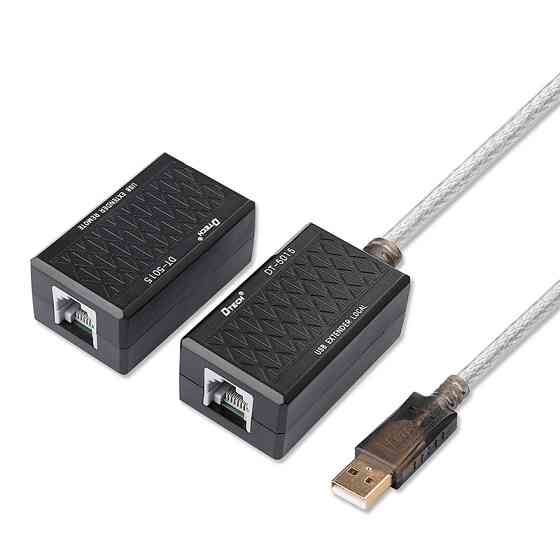 Кабель продовжувач USB 2.0 AM-AF, 60.0м (USB по витій парі RJ 45) DT-5015 Dtech Вінниця