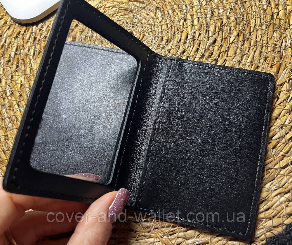 Кожаная обложка на удостоверение НАБУ (тиснение золотом) Киев - изображение 3