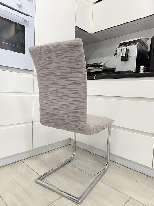 Универсальный натяжной чехол на стул со спинкой жаккард абстракция милано Royan Кофе 00902 Белая Церковь - изображение 3