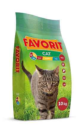 Сухой корм Фаворит Favorit для взрослых кошек с птицей, говядиной и рыбой, 10 кг Винница