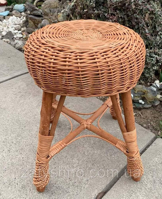 Пуфик из лозы плетеный круглый Киев - изображение 6