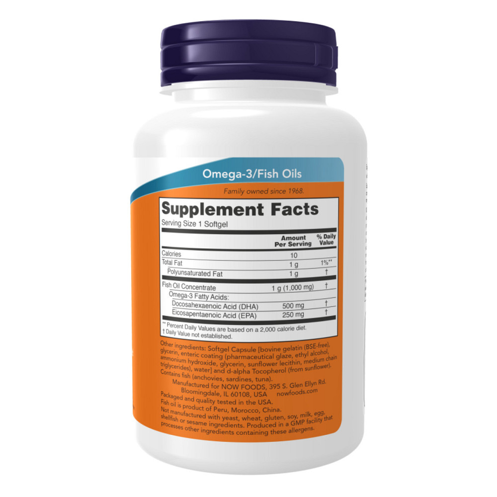 Жирные кислоты NOW Foods DHA 500mg 180 sgels Киев - изображение 2