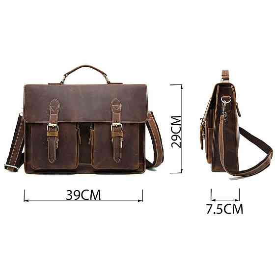 Портфель мужской из кожи Vintage 14774 Коричневый Киев