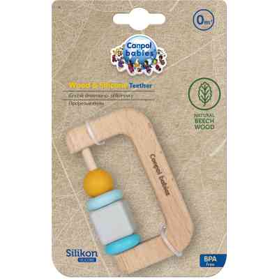 Прорезыватель Canpol babies деревянно-силиконовая Разноцветная (80/301) Винница