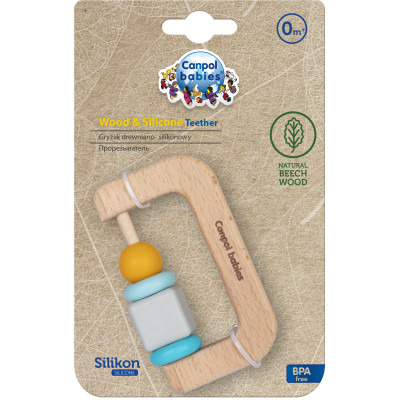 Прорізувач Canpol babies дерев'яно-силіконова Різнобарвна (80/301) Вінниця - фото 3