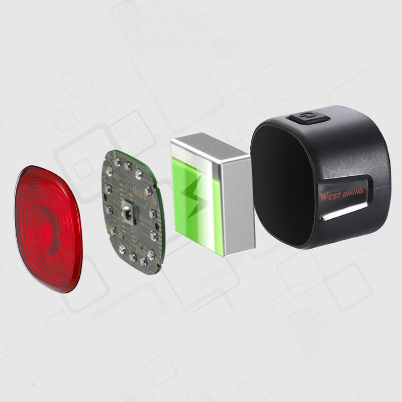 Фонарь велосипедный West Biking YP0701409-WT09 задний велогабарит умный велофонарь Киев - изображение 4