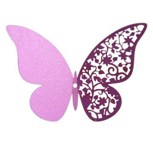 Бабочки для декора на стену 12 штук 10 на 7 см сиреневый Киев - изображение 1