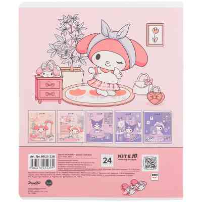 Тетрадь Kite Kuromi, 24 листа, клетка (HK25-238) Винница