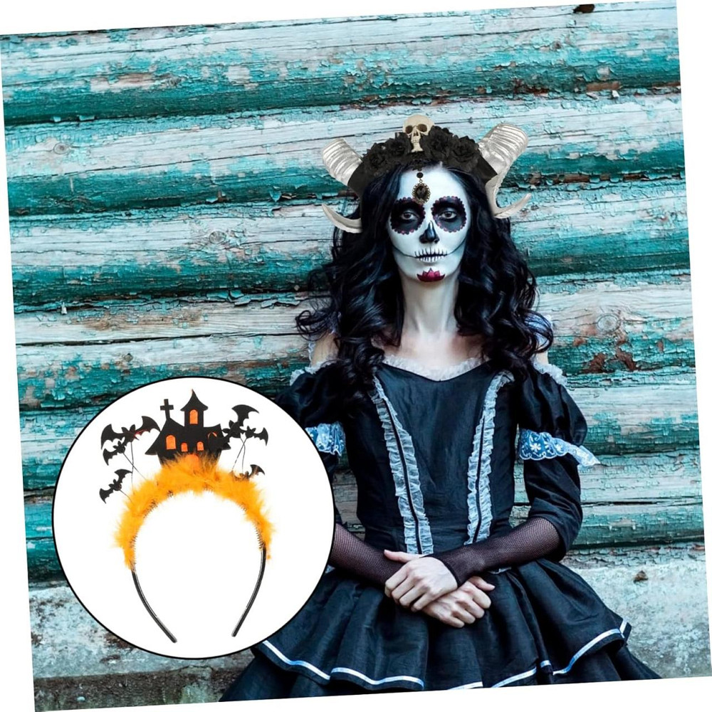 Обруч для волосся Toddmomy Halloween чорний роги аксесуар на голову на Хелловін карнавальний для дівчат Київ - фото 8