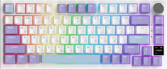 Клавіатура бездротова Ajazz AK820 Pro Gift Switch Purple (AK820PROGPWB) Фіолетовий Харків