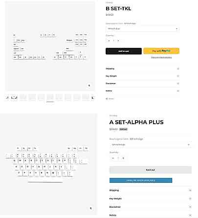 Кейкапы для механических клавиатур Cerakey White/Indigo (A+B) Харьков