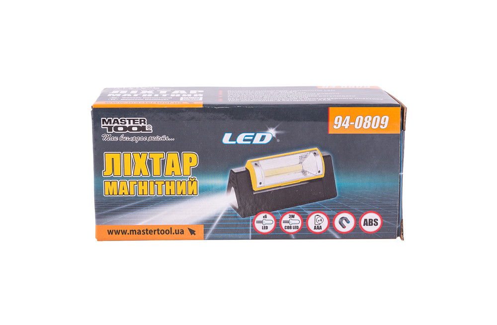 MASTERTOOL Ліхтар магнітний з регулюванням нахилу бічного світла MASTERTOOL 125х52х52 мм 6xLED+ Коломия - фото 6