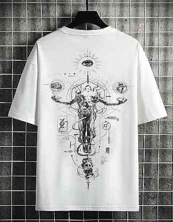 Футболка чоловіча с принтом  48 Біла 2664092882 Дніпро