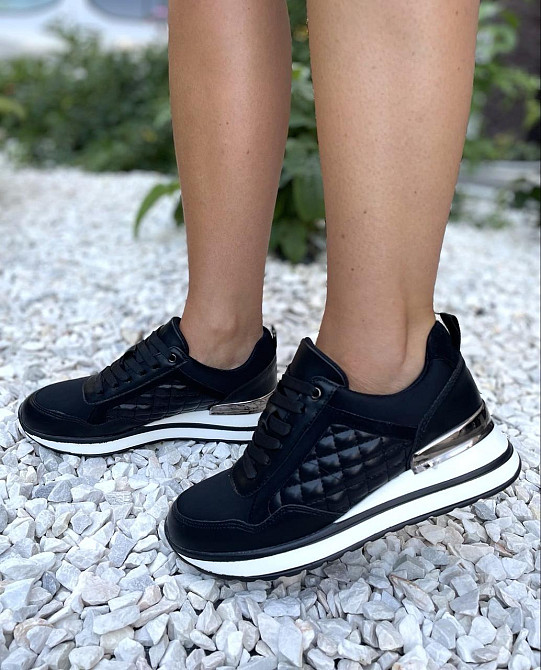 Stilli Снікерси жіночі STILLI 116-1 чорні (весна-осінь, еко-шкіра) (4705) 36 Коломия - фото 1