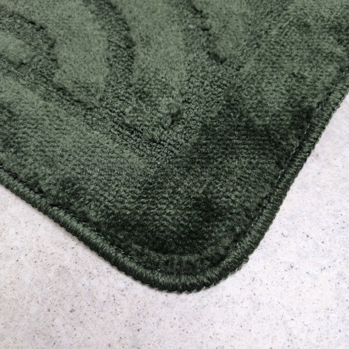 Килимок для ванної кімнати 50*40см U-виріз Орнамент Econom зелений поліпропілен Дариана Житомир - изображение 2