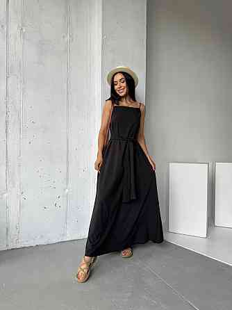 Жіночий літній сарафан максі "Charlotte" оптом | Батал Чорний, 50-52 Київ