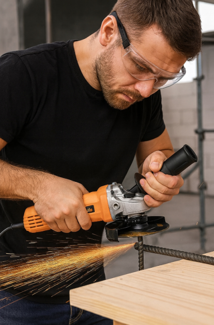 Болгарка (кутова шліфувальна машина) 2000Вт 125мм + 6 дисків Riwall Pro (Чехія) Київ - фото 10