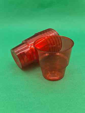 Стакан 200 мл склоподібний, червоний уп./25 штук Харків