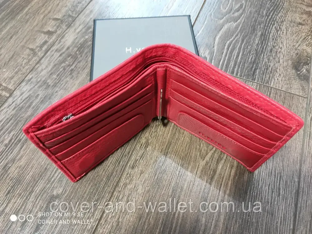 Маленький шкіряний жіночий гаманець на магнітах із затиском Helen Verde Київ - фото 5