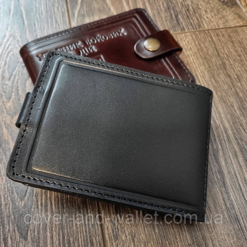 Обкладинка "Учасника бойових дій" з відділами для пластикових карток на кнопці Київ - фото 2