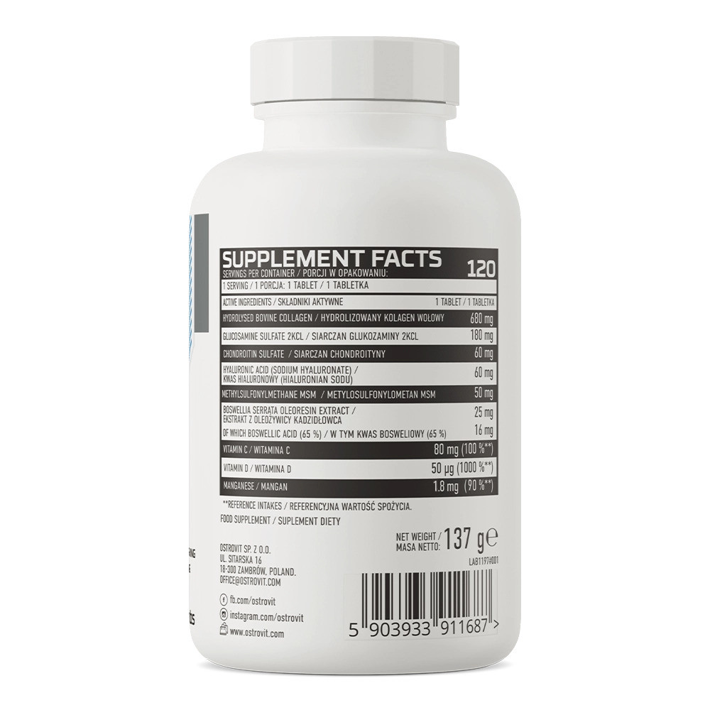 Комплекс для зв'язок та суглобів OstroVit Flex Regen 120 tabs Луцьк - фото 2