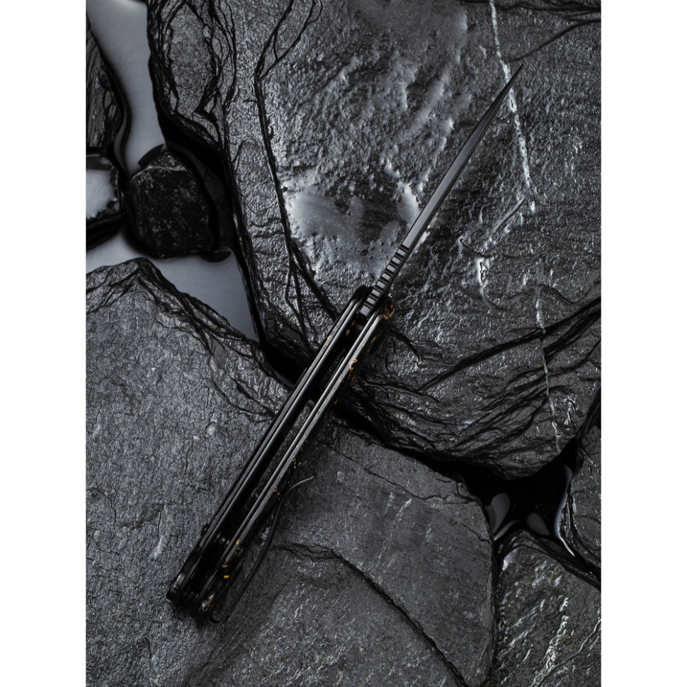 Ніж складаний кишеньковий Civivi Elementum, (7.5 см) Damascus / Carbon Fiber сірий Киев - изображение 10