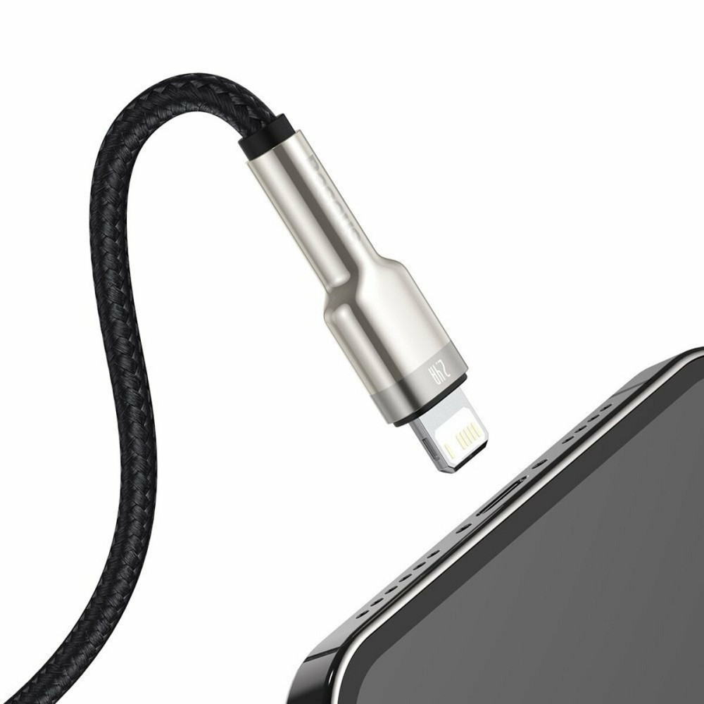 Кабель Baseus Cafule Series Metal Data Cable Type-C to iP PD 20W 1m Black Київ - фото 3