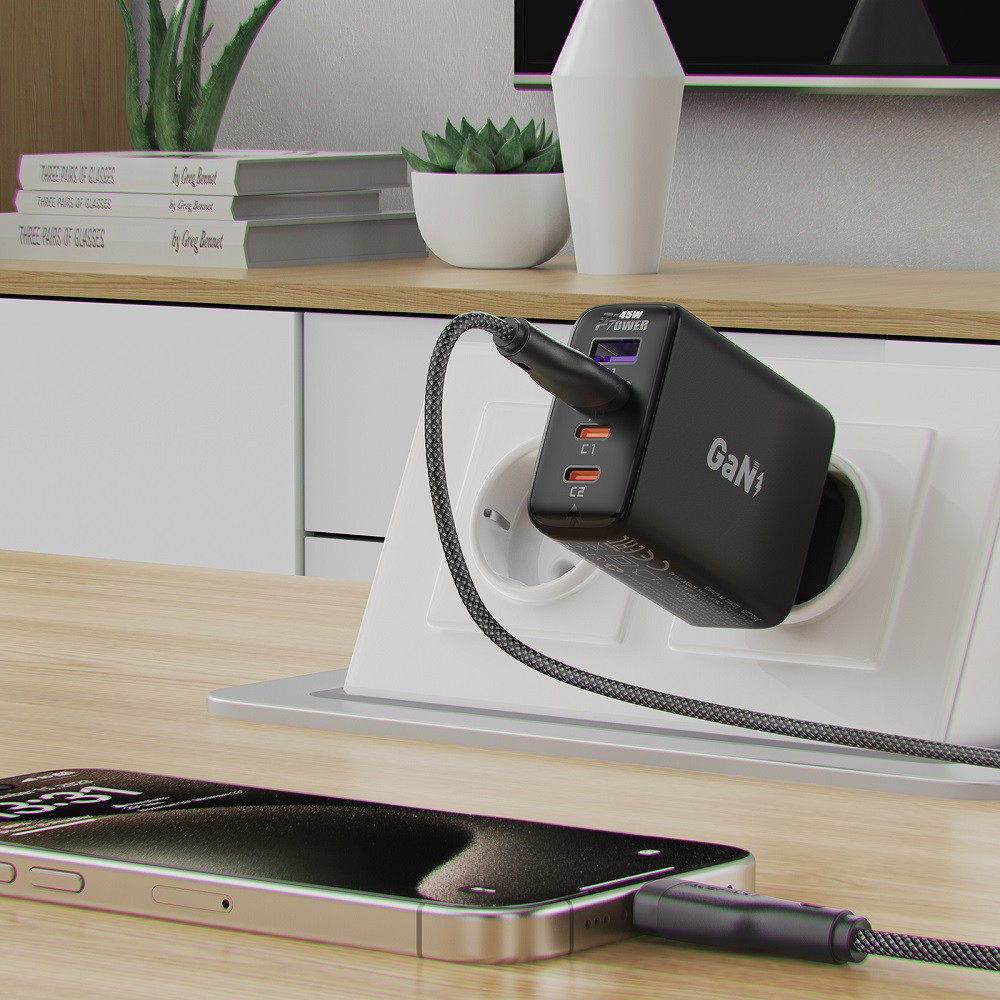 Кабель ACEFAST C8-04 USB-A to USB-C charging data cable Black Київ - фото 7