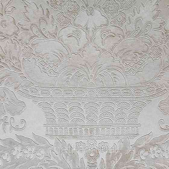 Шпалери вінілові на флізелін Sirpi Alta gamma Sempre 3 вензелі великі коричневі з золотом фон кава з молоком Київ