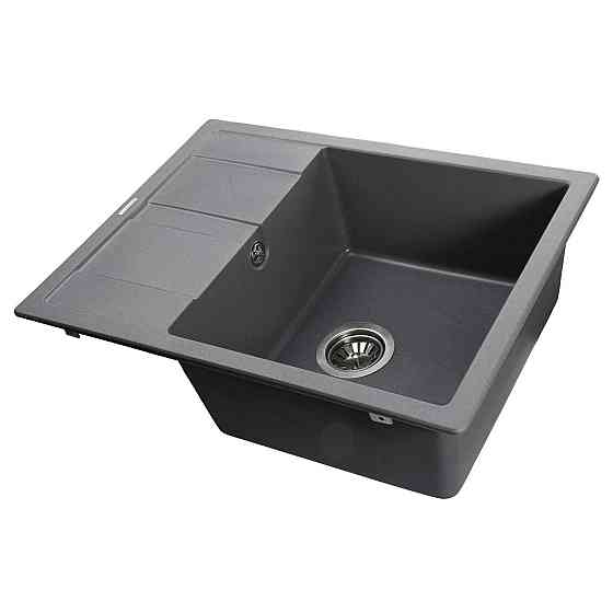 Гранитная мойка Globus Lux ONE серый металлик 650х500мм-А0003 Киев