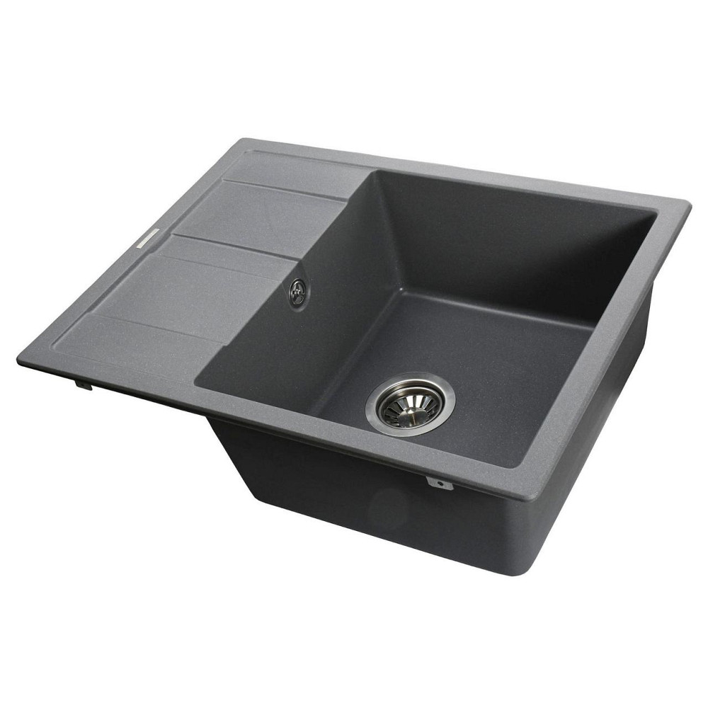 Гранитная мойка Globus Lux ONE серый металлик 650х500мм-А0003 Киев - изображение 2