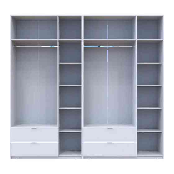 Шафа для одягу Doros Лукас Біла 3+3 ДСП 255х50х240 DRS-011684 (42005110) Львів