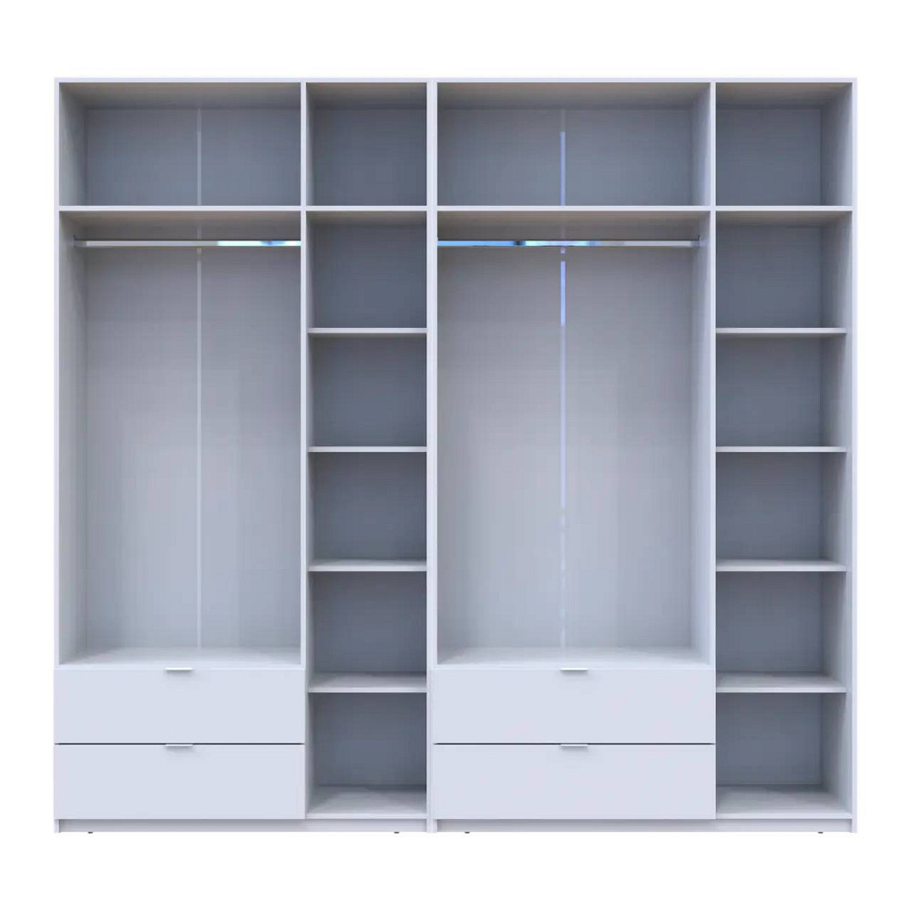 Шафа для одягу Doros Лукас Біла 3+3 ДСП 255х50х240 DRS-011684 (42005110) Львів - фото 5