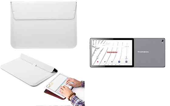 Чехол-конверт VitoCase для Thomson TEOX10 LTE, с функцией подставки для планшета Белый Киев